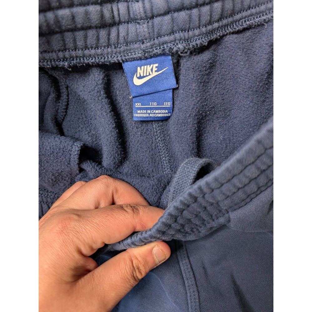 Nike Mens Club Fleece Jogger Sweatpants Blue XXL Embroidered Swoosh Pockets - Picture 6 of 7